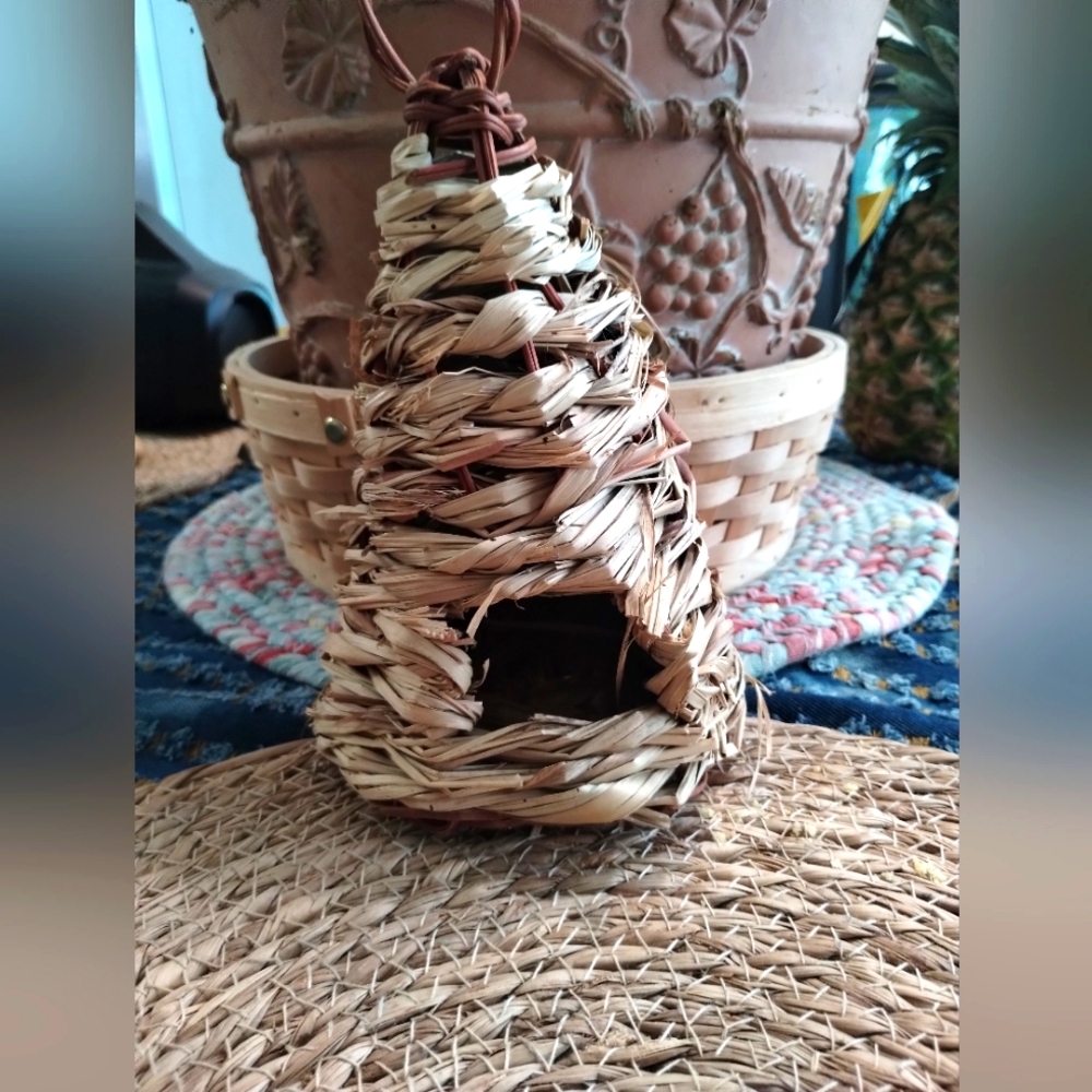 Grass Boho Handmade Birdhouse